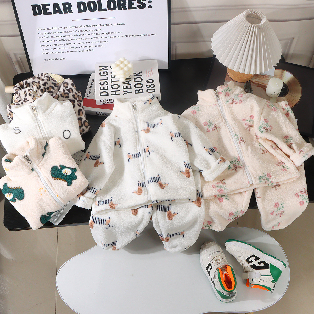 【80-150cm】もこもこ スタンドネック 着やすい ルームウェア
