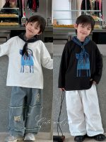 【110-160】 プリント 長袖 Tシャツ - 画像 (2)