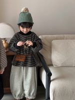 【80-140】 カジュアル ボーダー柄 トレーナー - 画像 (6)