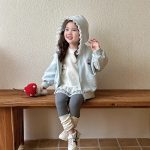 【73-120】 チェリー柄 フード付き ジップパーカー - 画像 (3)