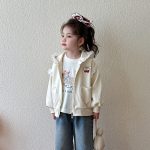 【73-120】 チェリー柄 フード付き ジップパーカー - 画像 (7)