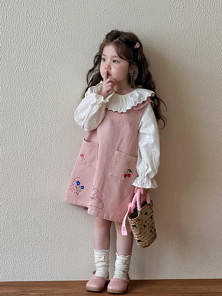 【80-130】ナチュラル ガーリー フリル トップス/ワンピース - 画像 (5)