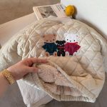 【90-140】 刺繍 クマ柄 裏起毛 アウター - 画像 (3)