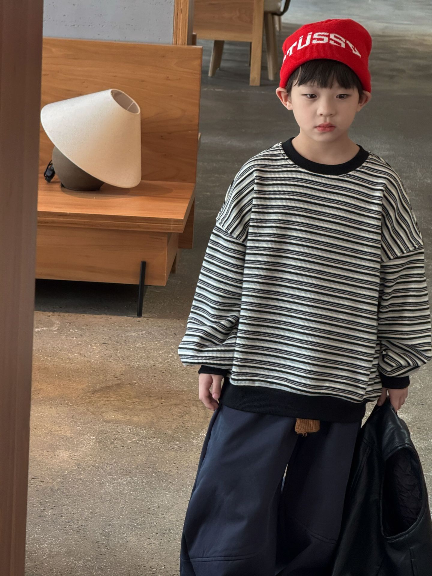 O1CN01xjEBNs1FO3cVKNVll_2209532190476-0-cib.jpg 【100-150】 ボーダー柄 裏起毛 トレーナー - 画像 (1)