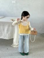 【90-140】 イエローキャミORデニム パンツ ORベージュ トップス - 画像 (10)