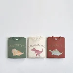 【80-130】 恐竜柄 プルオーバ トレーナー