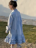 【90-150】 フリル裾 ワンピース - 画像 (9)