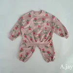 【73-120】 チューリップ柄 セットアップ - 画像 (4)