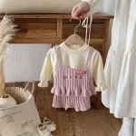 【66-100】 フリル トップス &ネコ 刺繡 3点セット - 画像 (16)