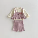 【66-100】 フリル トップス &ネコ 刺繡 3点セット - 画像 (15)