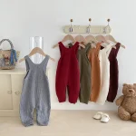 【66-100】 シンプル ニット サロペット or インナーシャツ