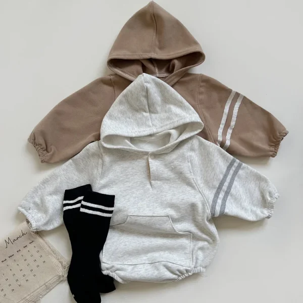 【66-90cm】 フーディ ロンパース