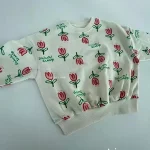 【73-120】 チューリップ柄 セットアップ - 画像 (7)