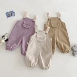 【73-120】 ポケット付き シンプル サロペット - 画像 (3)