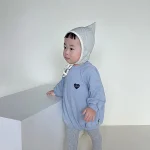 【66-90】 ハート刺しゅう ロンパース - 画像 (8)