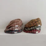 【GOODS】 チェック ベレー 帽子