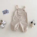 【73-120】 ポケット付き シンプル サロペット - 画像 (10)