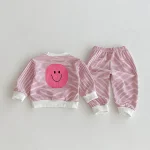 【80-130】 笑顔ボーダー セットアップ - 画像 (5)