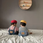 【66-100】ボーダー シャツ orデニム サロペット - 画像 (3)