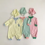 【66-90】 ショール付き バイカラー オールインワン - 画像 (2)