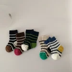 【GOODS】 韓国風 ボーダー ソックス - 画像 (3)