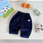 【80-120】 シンプルコーデュロイ パンツ - 画像 (7)