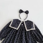 【66-140】 リボン 小花柄 ロンパース or ワンピース - 画像 (8)