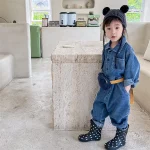 【80-130】 デニム オールイワン - 画像 (2)