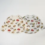 【80-130】 カートゥーン 車柄 トップス