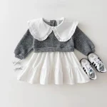 【73-120】 英丸襟 ワンピース - 画像 (5)