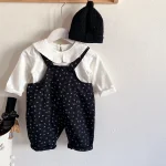 【66-90】 小花柄 サロペットORインナーシャツ - 画像 (3)