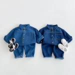 【80-130】 シンプル デニム セットアップ - 画像 (14)