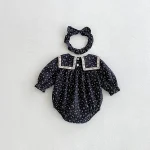 【66-140】 リボン 小花柄 ロンパース or ワンピース - 画像 (10)
