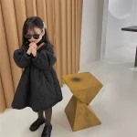 【90-140】 フラワーキルティング ロング コート - 画像 (9)