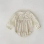 【66-90】 ノーカラーコーデュロイ ロンパース - 画像 (12)