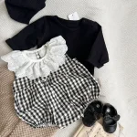 【66-90】 シンプル トップス or チェック ロンパース - 画像 (15)