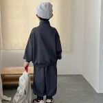 【80-130】 英字 ハーフジッパー セットアップ - 画像 (13)