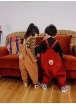 【80-110】 レトロ ボンボン付き サロペット - 画像 (9)