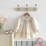 【80-130】 花刺繡 ワンピース - 画像 (9)