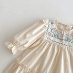 【80-130】 花刺繡 ワンピース - 画像 (5)