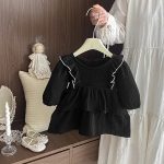 【73-110】 肩フリル リネン ワンピース - 画像 (9)