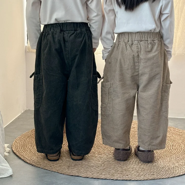 【80-150】 ポケット付き コーデュロイ ボトムス - 画像 (5)