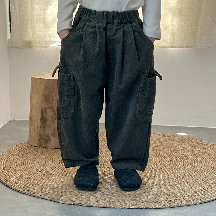 【80-150】 ポケット付き コーデュロイ ボトムス - 画像 (9)
