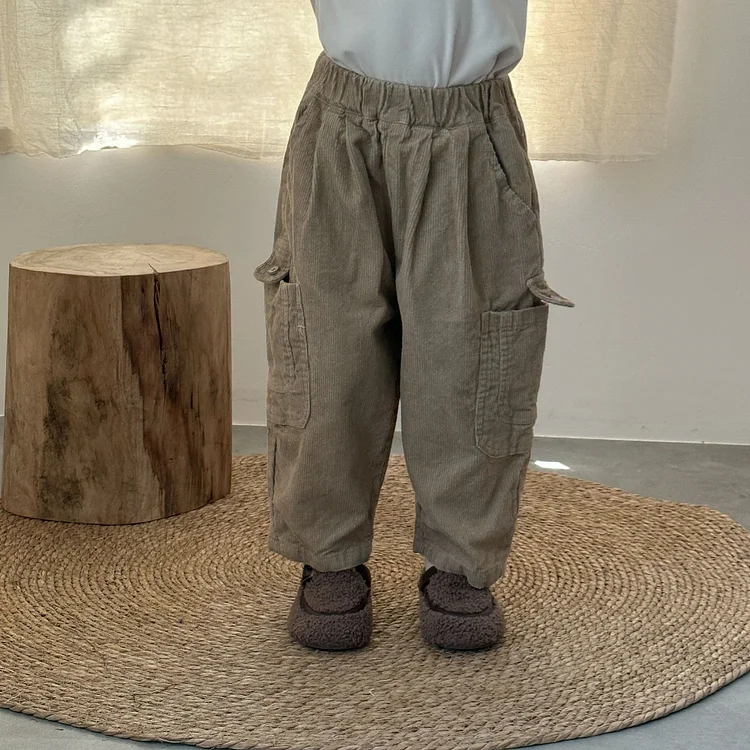 【80-150】 ポケット付き コーデュロイ ボトムス - 画像 (8)