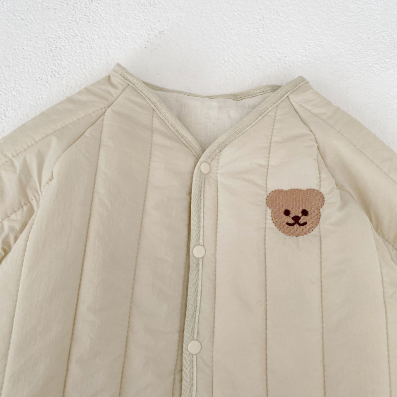 【66-90】 クマ刺繍キルトカバーオール - 画像 (11)