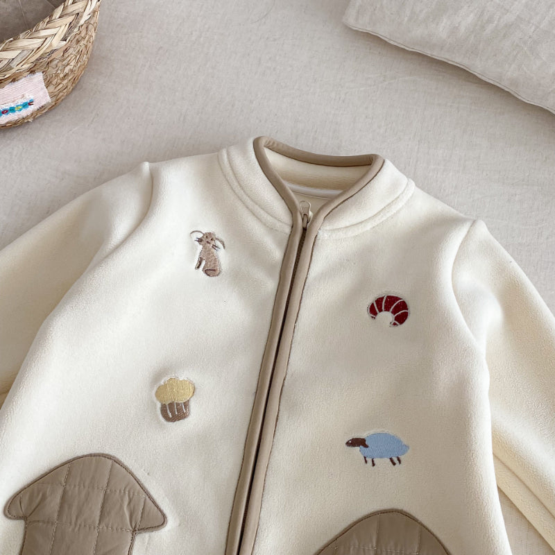 【66-90】 おうち 刺繍 カバーオール - 画像 (6)