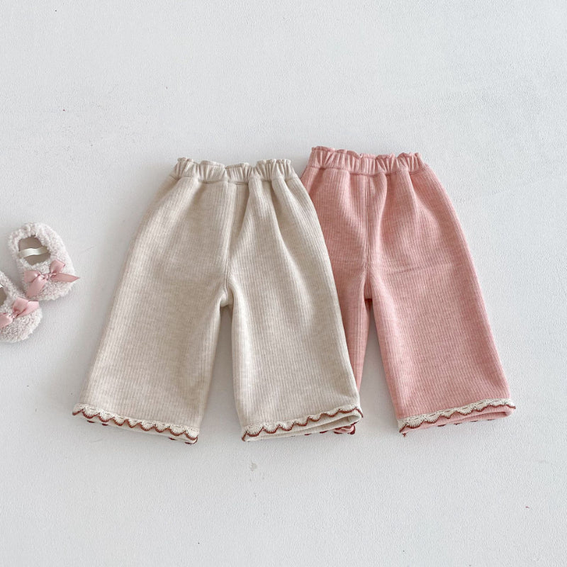 【73-120】 刺繍入り あったか カジュアル パンツ - 画像 (8)