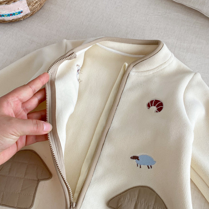 【66-90】 おうち 刺繍 カバーオール - 画像 (7)