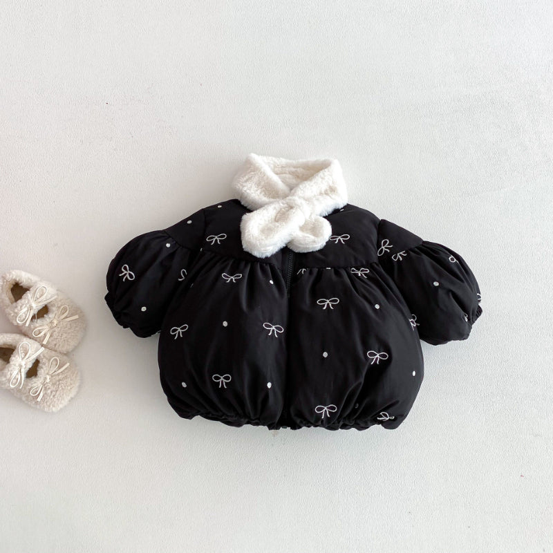 【73-120】 蝶結び 刺繍 中綿アウター - 画像 (10)
