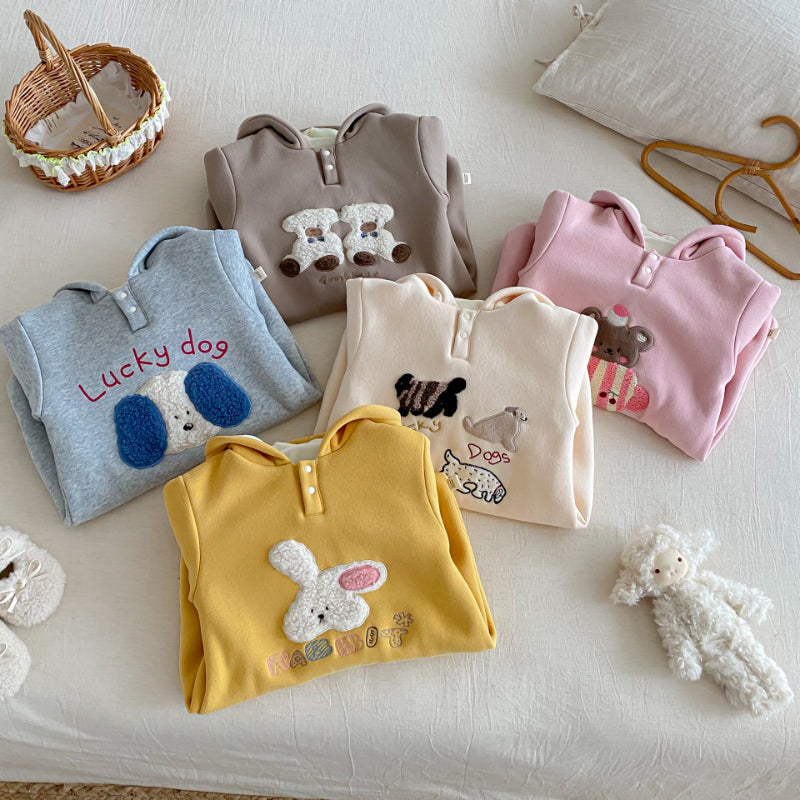 【66-90】 アニマル 刺繍 カバーオール - 画像 (7)